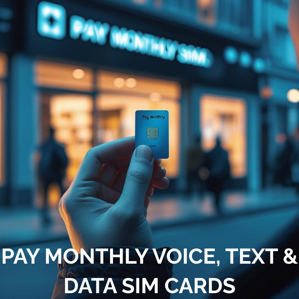 Pay Monthly Voice, Text & Data SIMs
