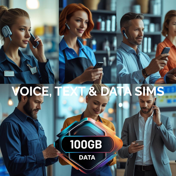 100GB Voice, Text & Data SIM Cards