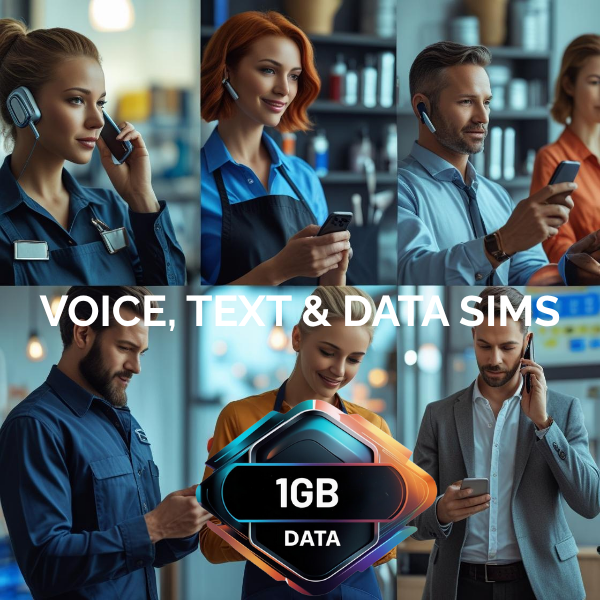 1GB Voice, Text & Data SIM Cards