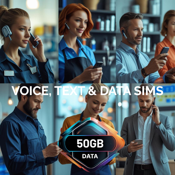 50GB Voice Text & Data SIM Cards