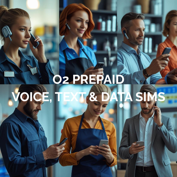 O2 Prepaid SIM Cards - Voice, Text & Data