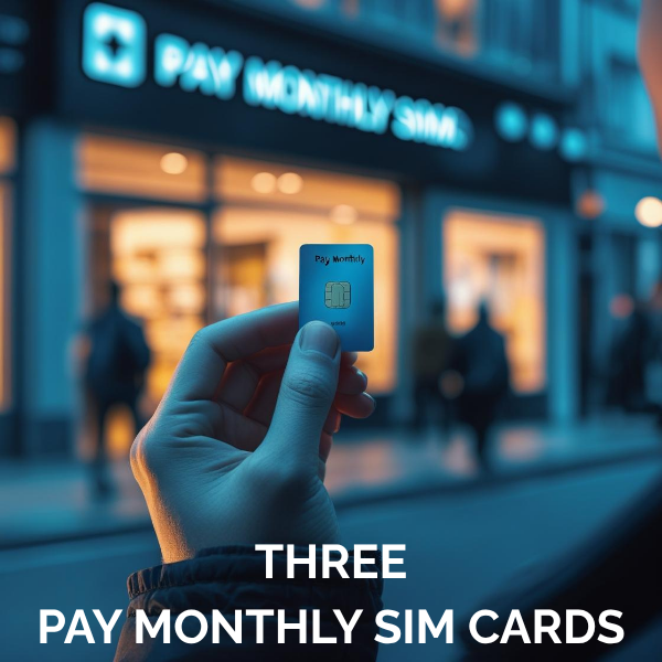 Three Pay Monthly SIM Cards