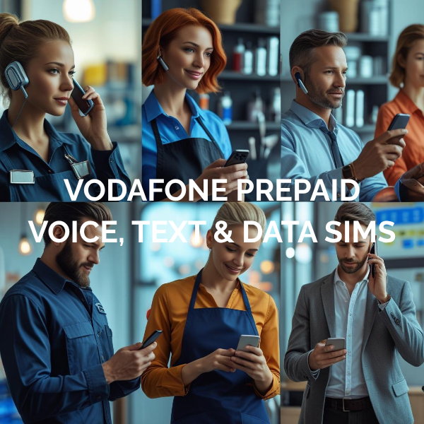 Vodafone Prepaid SIM Cards - Voice, Text & Data