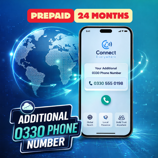 Additional 0330 Phone Number 24-Month Prepaid Add-on