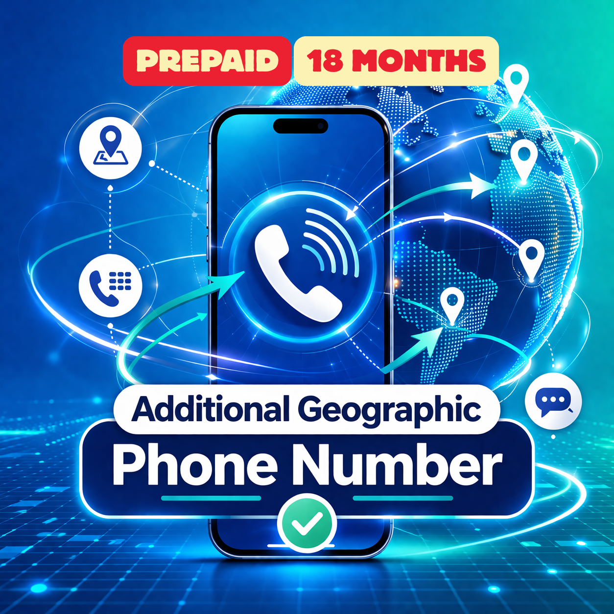 Additional Geographic Phone Number 18-Month Prepaid Add-on