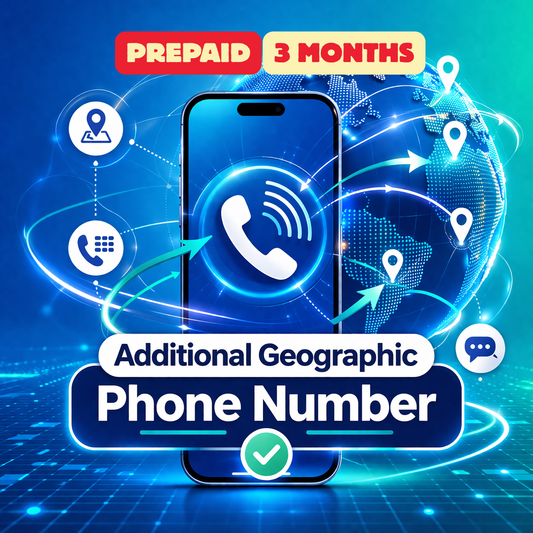 Additional Geographic Phone Number 3-Month Prepaid Add-on