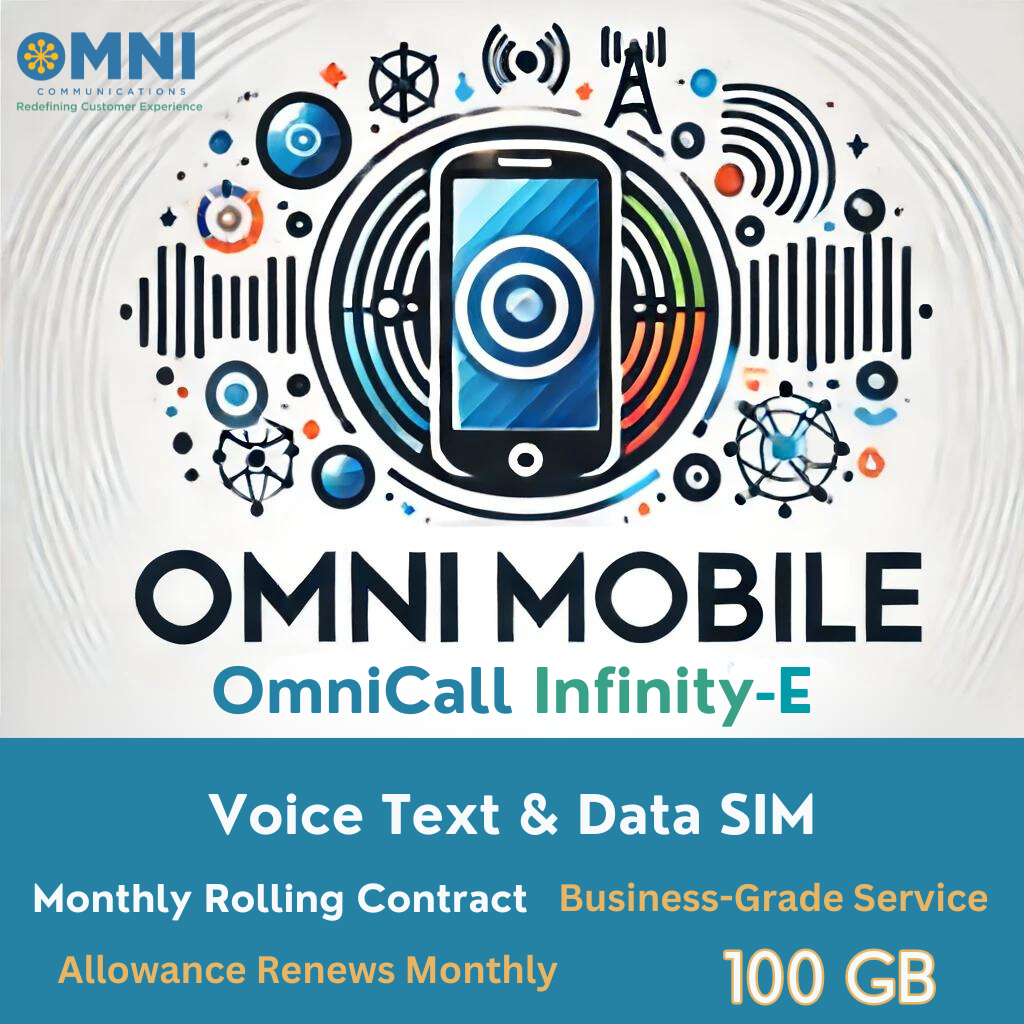 OmniCall Infinity-E (EE) - Pay Monthly Voice, Text & 100GB Data SIM - Monthly Rolling Contract