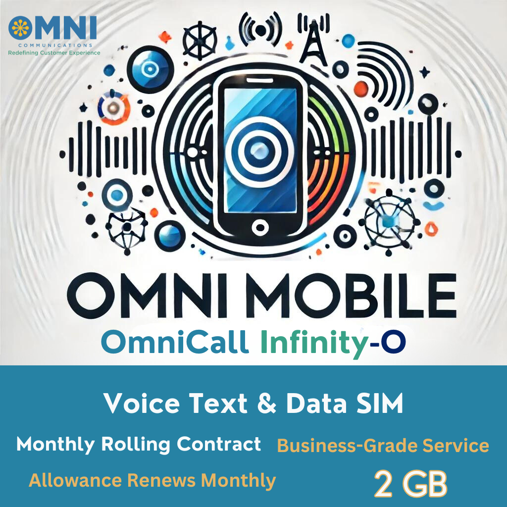 OmniCall Infinity-O (O2) - Pay Monthly Voice, Text & 2GB Data SIM - Monthly Rolling Contract