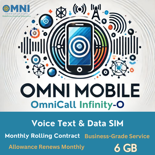 OmniCall Infinity-O (O2) - Pay Monthly Voice, Text & 6GB Data SIM - Monthly Rolling Contract