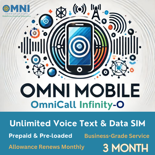 OmniCall Infinity-O (O2) - Prepaid Unlimited Voice, Text & Data SIM - 3 Months