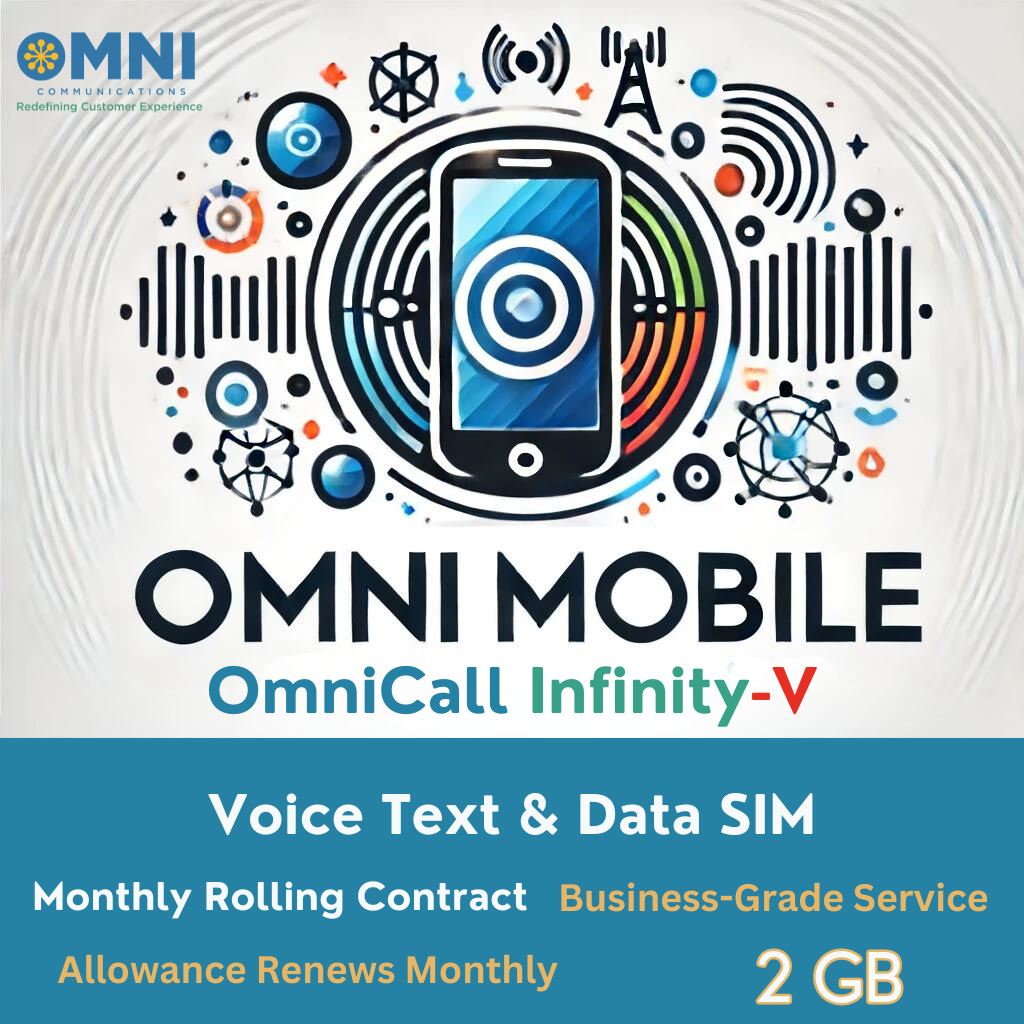 OmniCall Infinity-V (Vodafone) - Pay Monthly Voice, Text & 2GB Data SIM - Monthly Rolling Contract