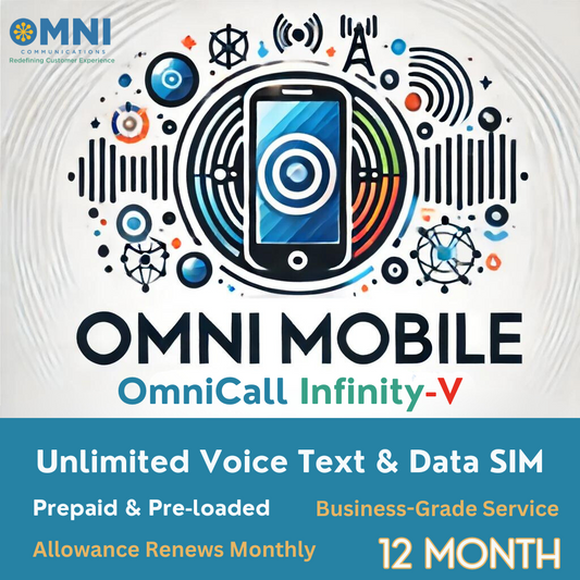 OmniCall Infinity-V (Vodafone) - Prepaid Unlimited Voice, Text & Data SIM - 12 Months (Fixed Term)