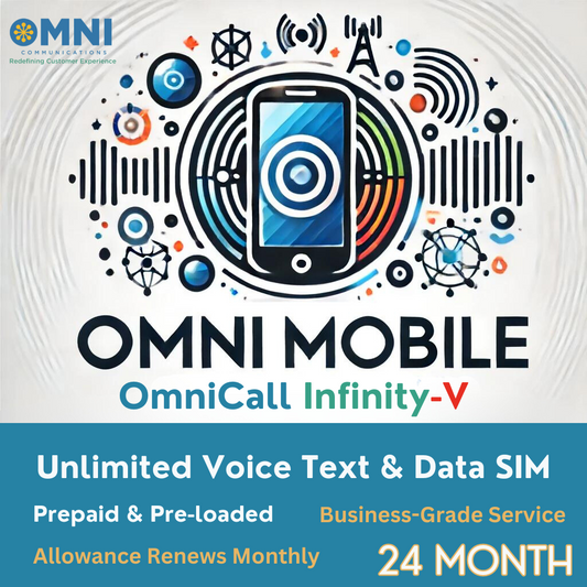 OmniCall Infinity-V (Vodafone) - Prepaid Unlimited Voice, Text & Data SIM - 24 Months (Fixed Term)