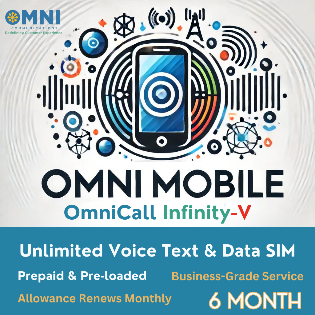 OmniCall Infinity-V (Vodafone) - Prepaid Unlimited Voice, Text & Data SIM - 6 Months (Fixed Term)