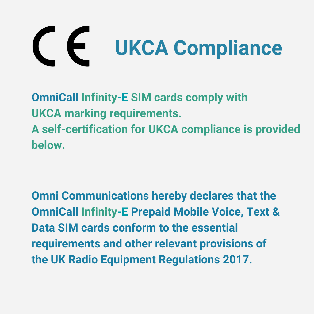 OmniCall Infinity-E (EE) - Prepaid Unlimited Voice, Text & Data SIM - 12 Months