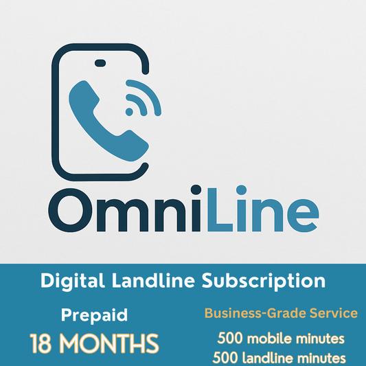 OmniLine - Prepaid VoIP Digital Landline Subscription (iPhone & Deskphones) - 18 Months (Fixed Term)