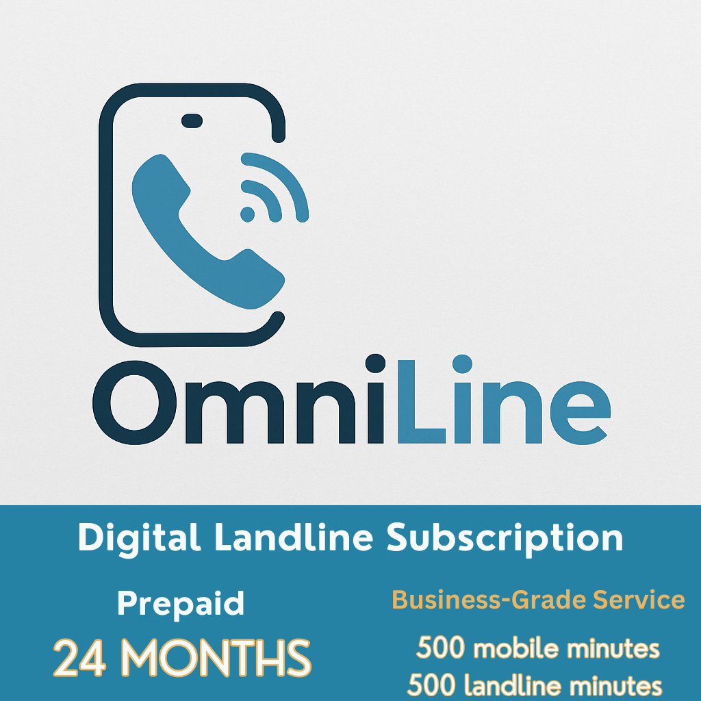 OmniLine - Prepaid VoIP Digital Landline Subscription (iPhone & Deskphones) - 24 Months (Fixed Term)