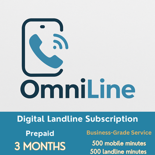 OmniLine - Prepaid VoIP Digital Landline Subscription (iPhone & Deskphones) - 3 Months (Fixed Term)