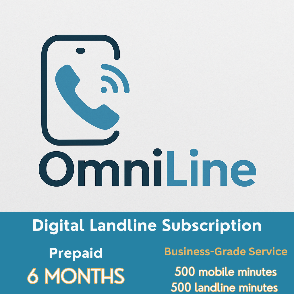 OmniLine - Prepaid VoIP Digital Landline Subscription (iPhone & Deskphones) - 6 Months (Fixed Term)
