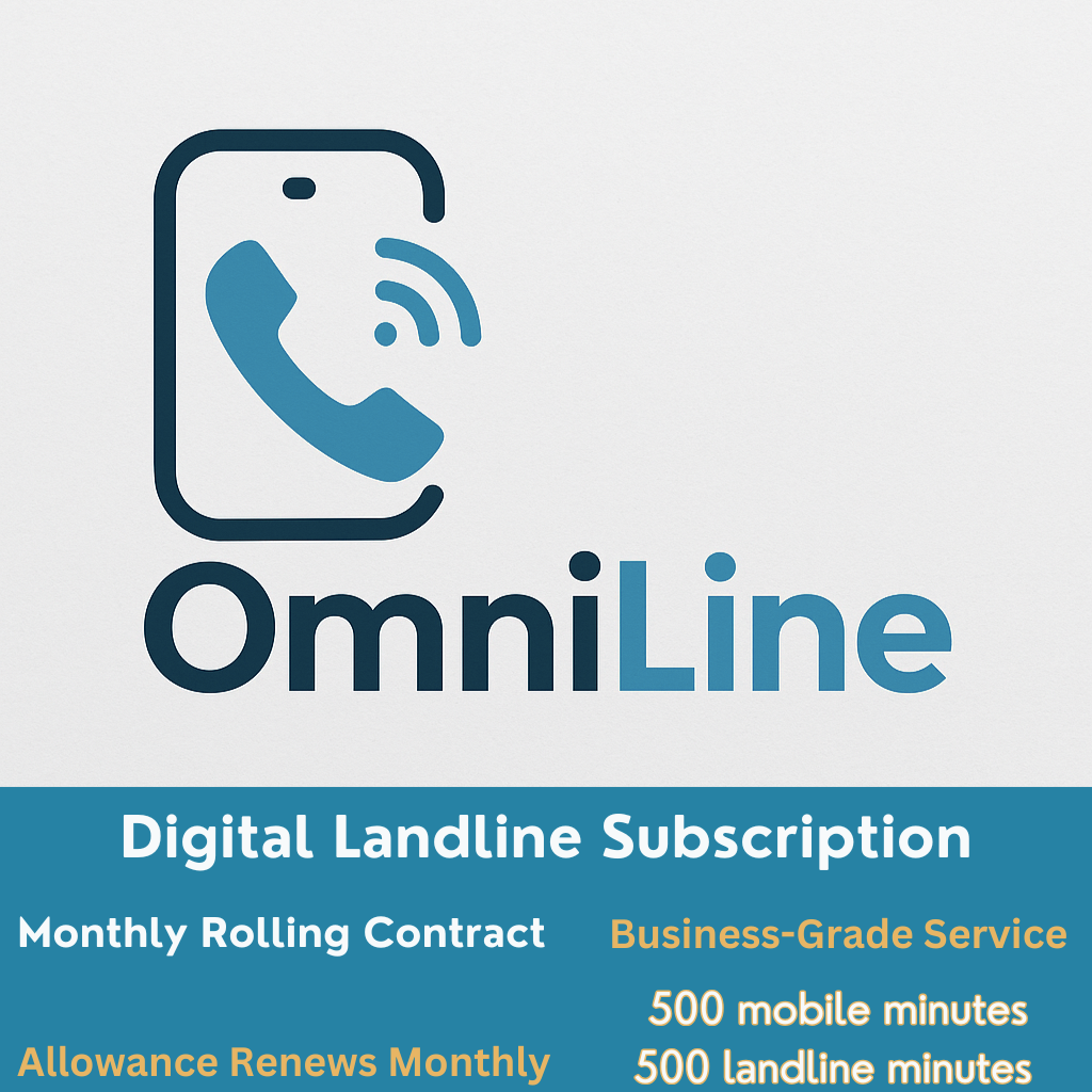 OmniLine - Pay Monthly VoIP Digital Landline Subscription (iPhone & Deskphones) - Monthly Rolling Contract