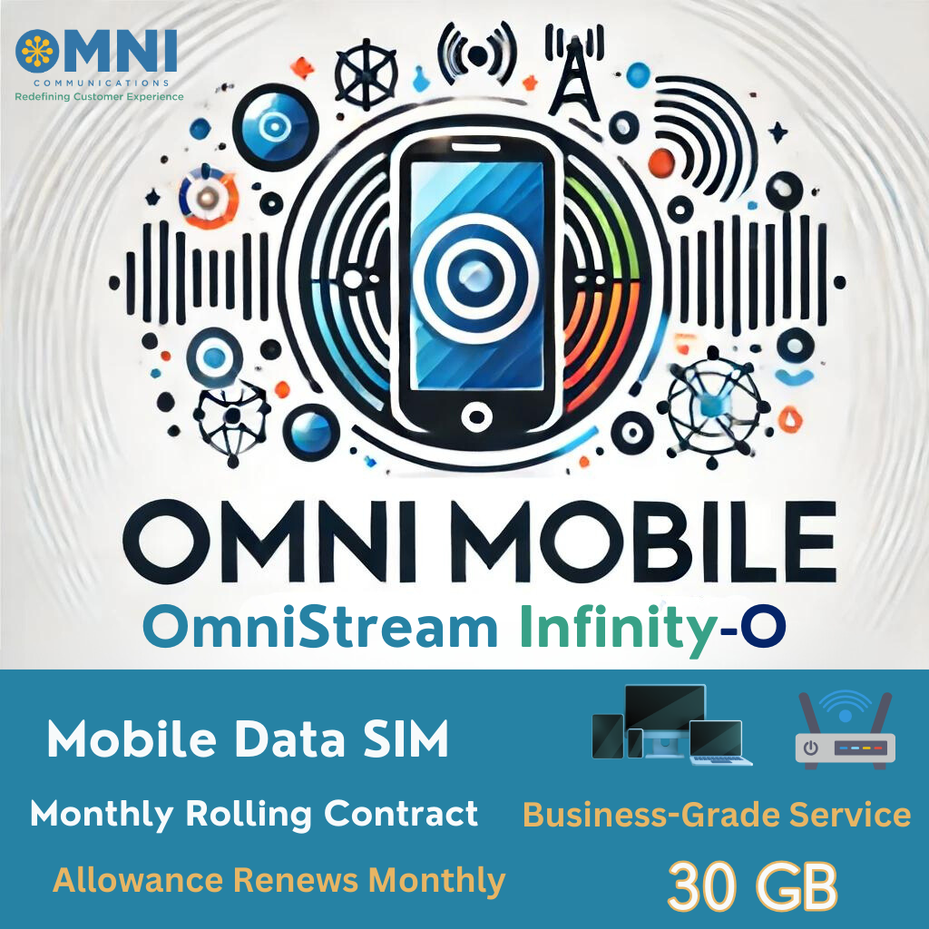 OmniStream Infinity-O (O2) - Pay Monthly 30GB Data SIM - Monthly Rolling Contract