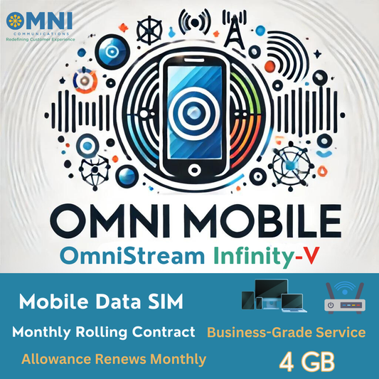 OmniStream Infinity-V (Vodafone) - Pay Monthly 4GB Data SIM - Monthly Rolling Contract