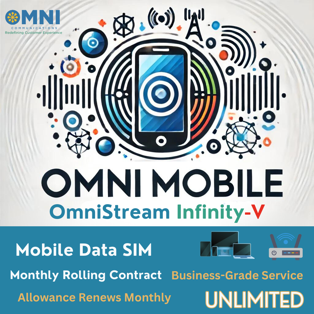 OmniStream Infinity-V (Vodafone) - Pay Monthly Unlimited Data SIM - Monthly Rolling Contract