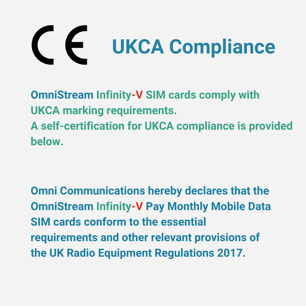 OmniStream Infinity-V (Vodafone) - Pay Monthly Unlimited Data SIM - Monthly Rolling Contract