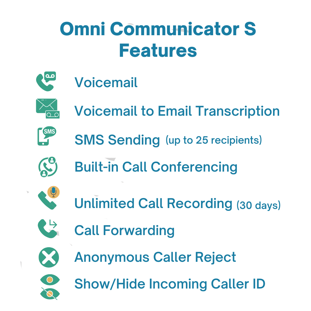 Omni Communicator S - Pay Monthly Cloud (VoIP) Phone System Subscription (Mobile, PC, Mac, Linux, Web & Deskphones) - Monthly Rolling Contract