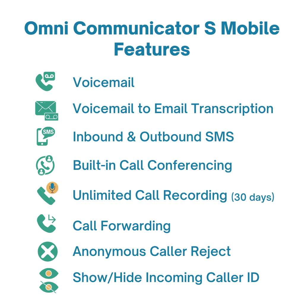 Omni Communicator S Mobile - Prepaid Cloud Mobile Phone System (VoIP) Subscription (Mobile, PC, Mac, Linux, Web & Deskphones) - 3 Months (Fixed Term)