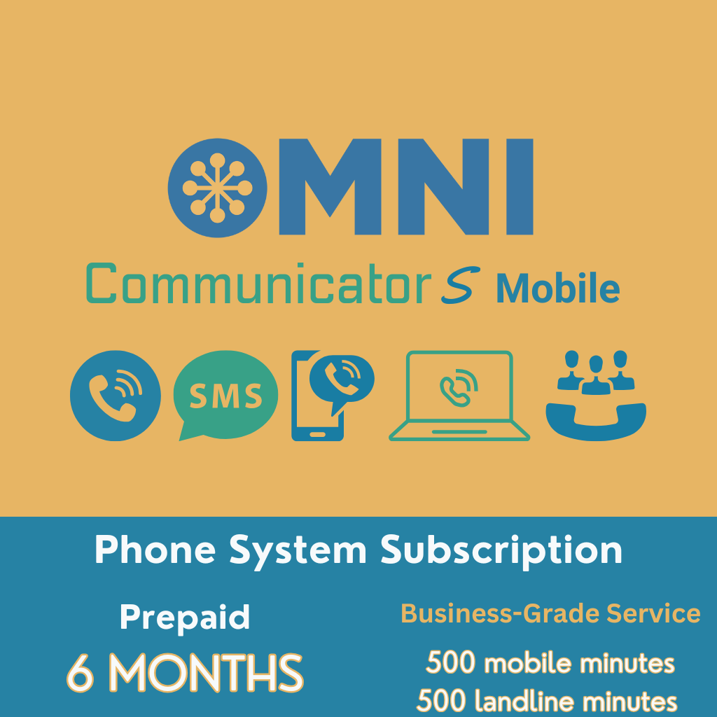 Omni Communicator S Mobile - Prepaid Cloud Mobile Phone System (VoIP) Subscription (Mobile, PC, Mac, Linux, Web & Deskphones) - 6 Months (Fixed Term)