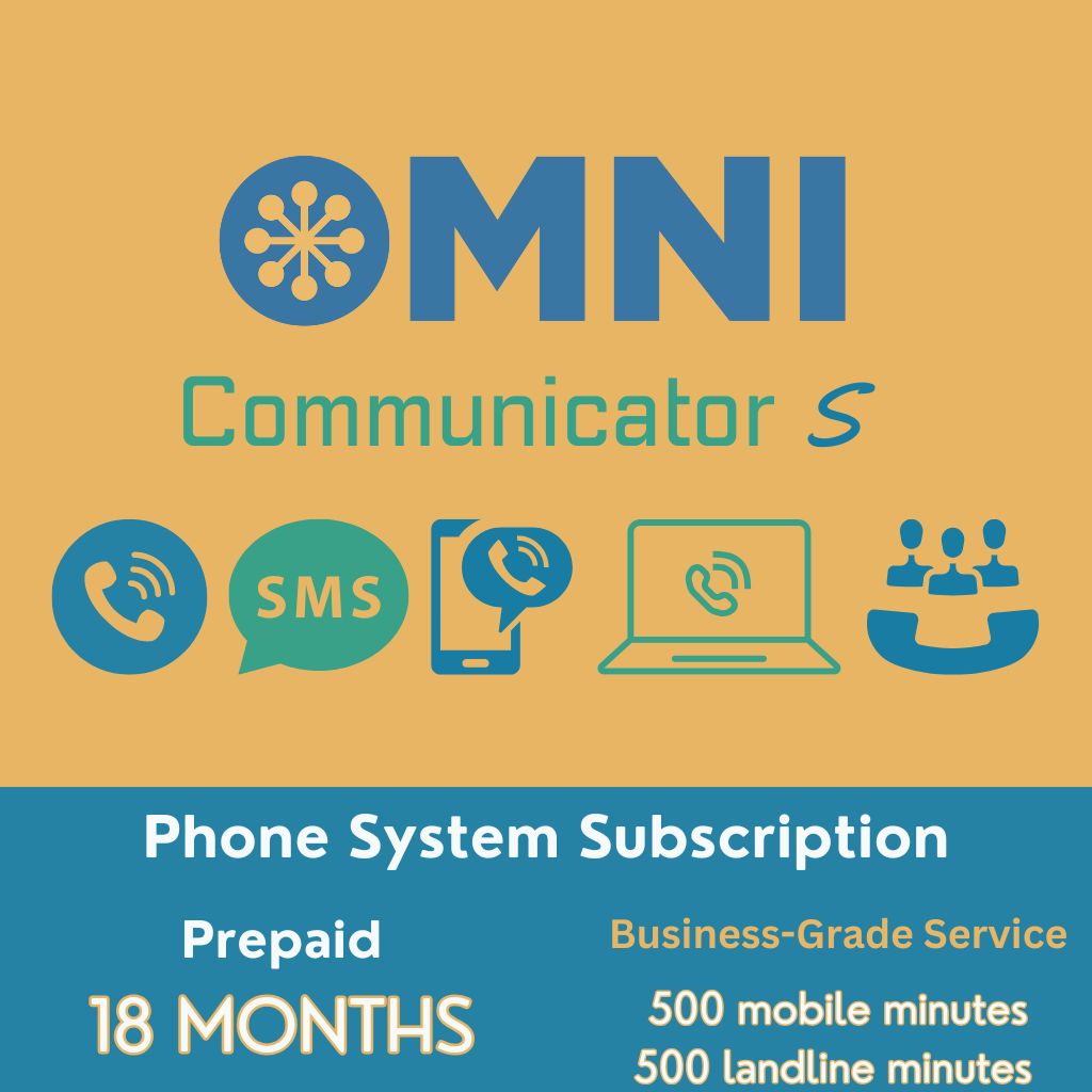 Omni Communicator S - Prepaid Cloud (VoIP) Phone System Subscription (Mobile, PC, Mac, Linux, Web & Deskphones) - 18 Months (Fixed Term)