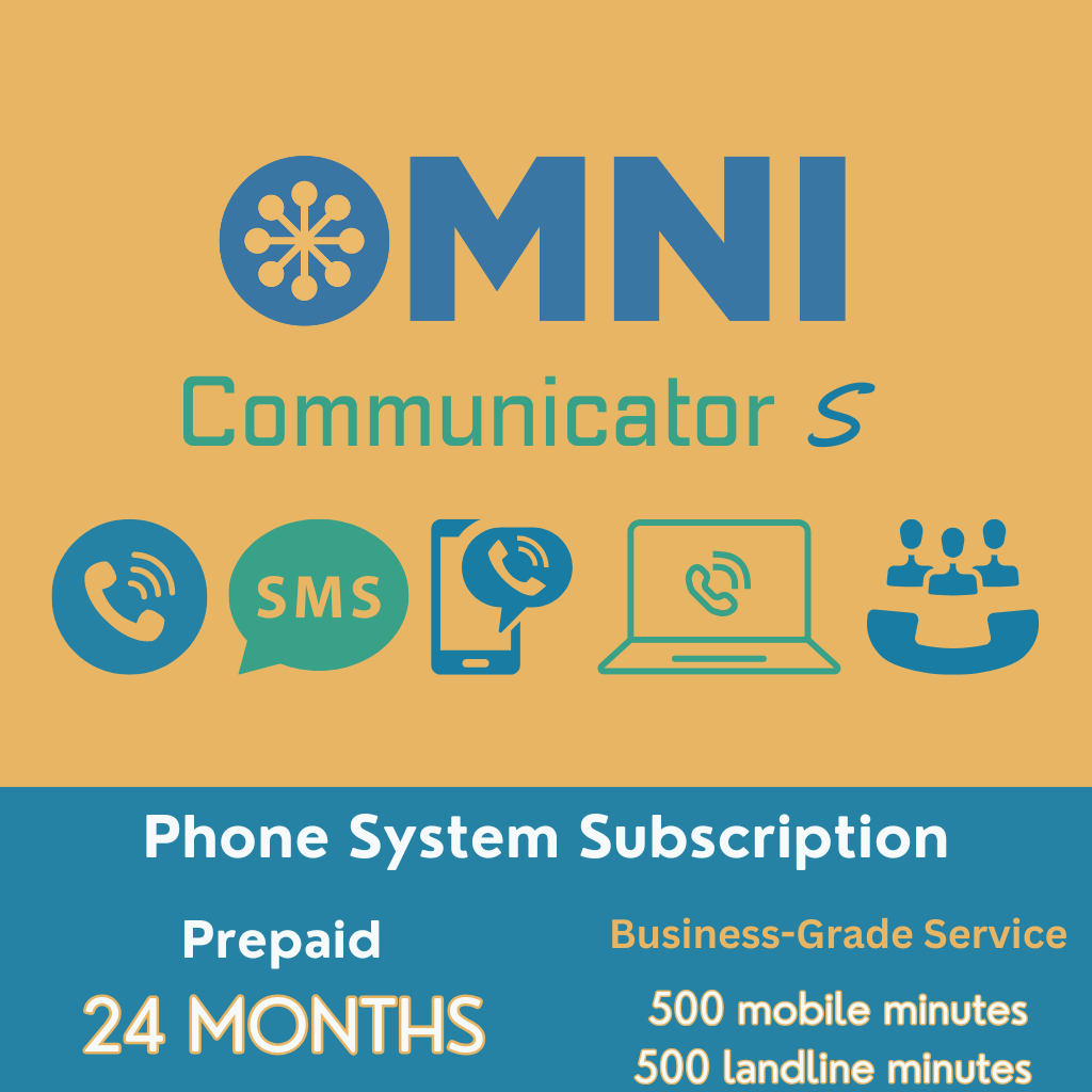 Omni Communicator S - Prepaid Cloud (VoIP) Phone System Subscription (Mobile, PC, Mac, Linux, Web & Deskphones) - 24 Months (Fixed Term)
