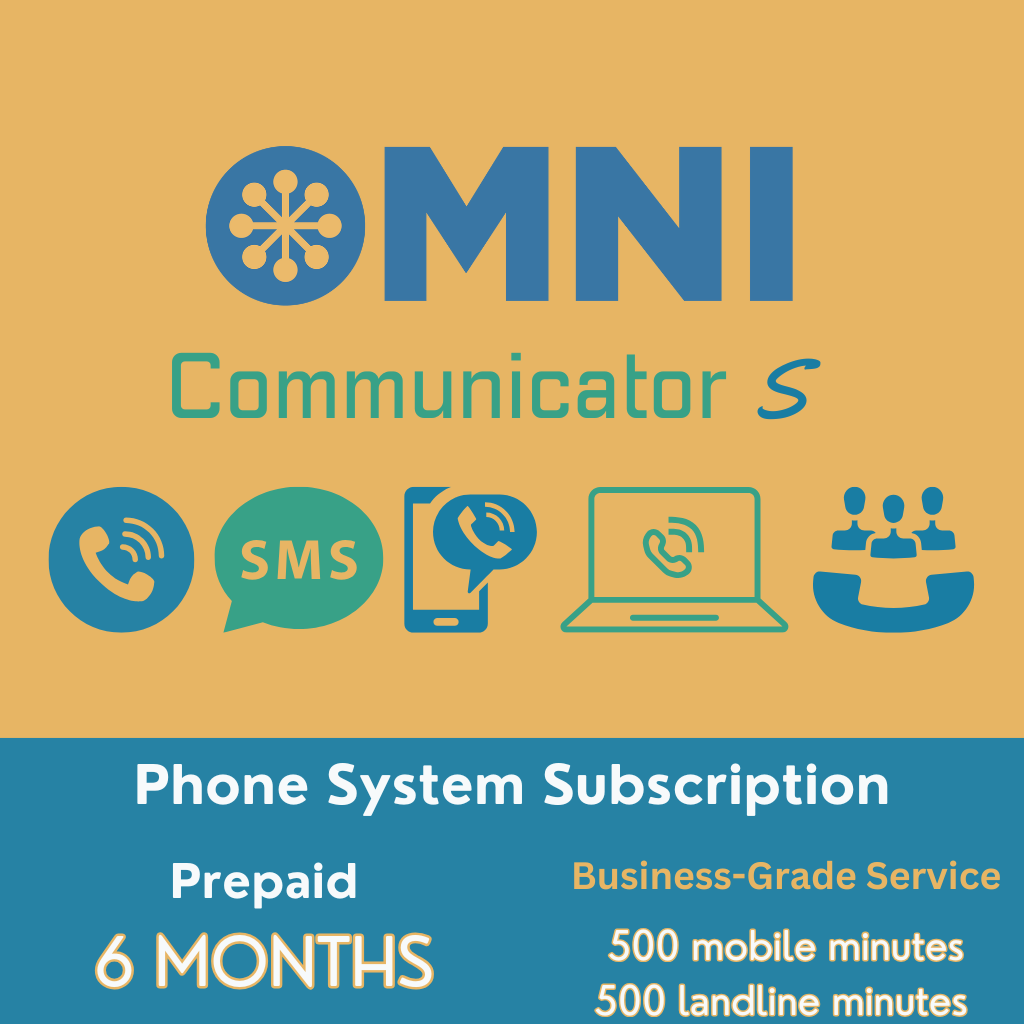 Omni Communicator S - Prepaid Cloud (VoIP) Phone System Subscription (Mobile, PC, Mac, Linux, Web & Deskphones) - 6 Months (Fixed Term)