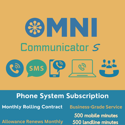 Omni Communicator S - Pay Monthly Cloud (VoIP) Phone System Subscription (Mobile, PC, Mac, Linux, Web & Deskphones) - Monthly Rolling Contract