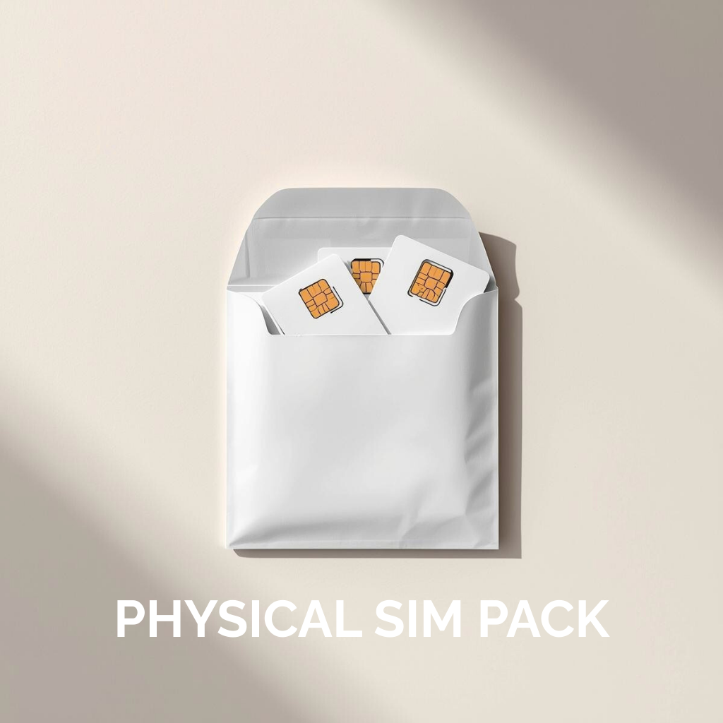 Free physical SIM pack – triple-cut SIM card (standard, micro, nano)